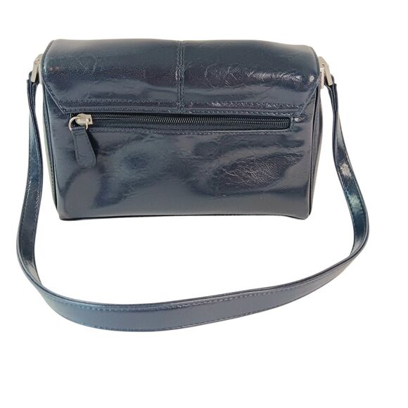 Liz Claiborne Navy Blue Women's Shoulder Purse Vintage Faux Leather 90s Mini Bag - Picture 2 of 11